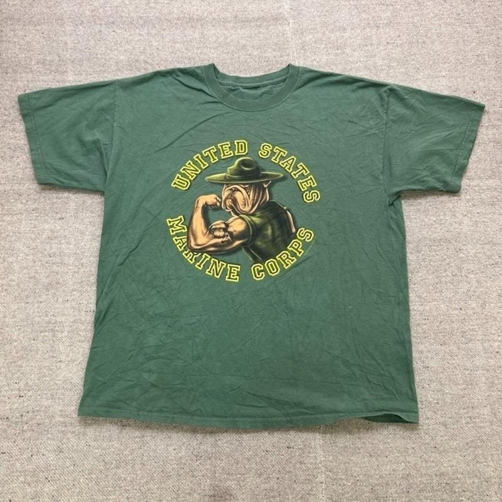 Vintage United States Marine Corps Shirt Mens XL Green 2000s Y2K